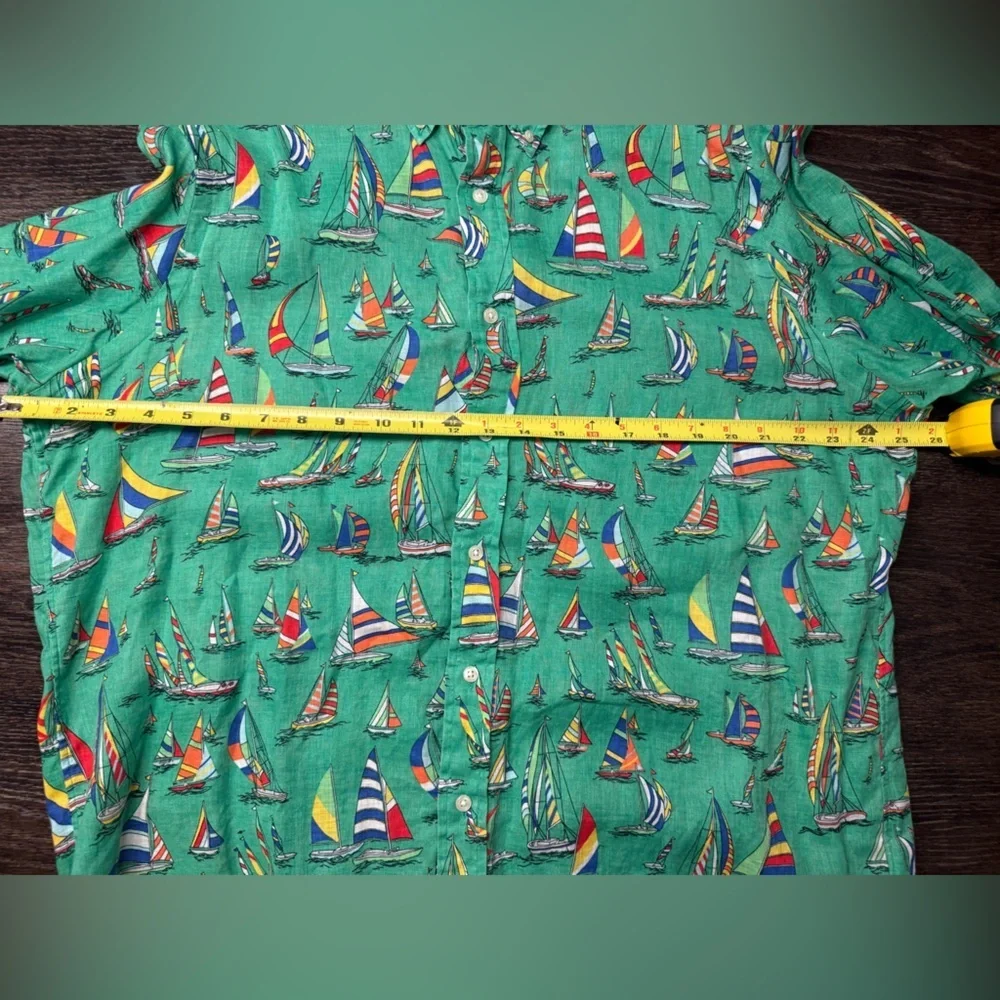 Polo Ralph Lauren Green Sailboat Print Shirt